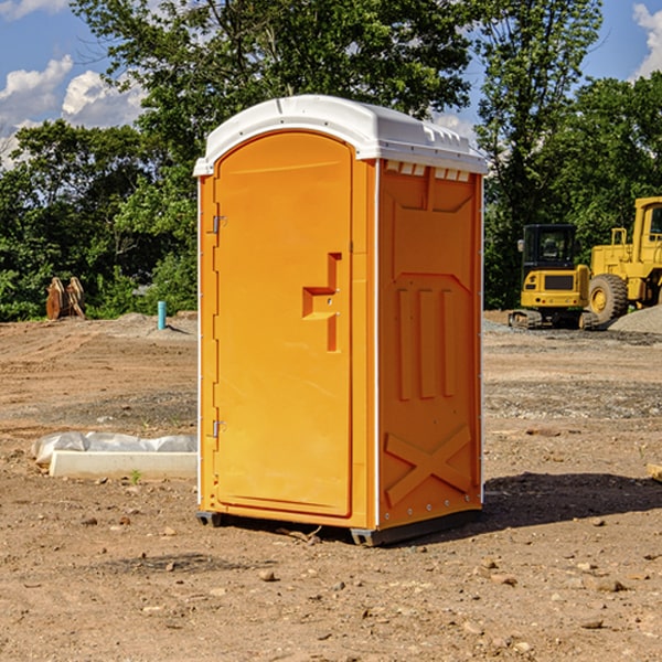 do you offer hand sanitizer dispensers inside the portable restrooms in Rosemont West Virginia